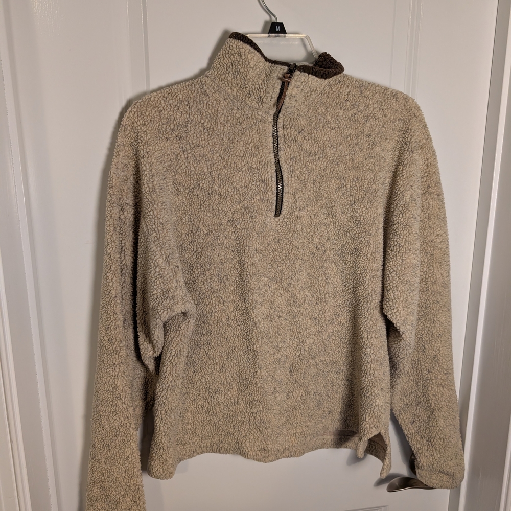 Vintage Field & Stream Beige Fleece Pullover